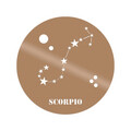 Decoratiune de perete, Scorrpıo Horoscope, Metal, Dimensiune: 48 x 48 cm, Cupru