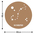 Decoratiune de perete, Scorrpıo Horoscope, Metal, Dimensiune: 48 x 48 cm, Cupru