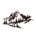 Decoratiune de perete, Mountain, Metal, 70 x 40 cm, Multicolor
