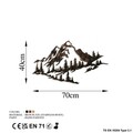 Decoratiune de perete, Mountain, Metal, 70 x 40 cm, Multicolor