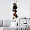 Decoratiune de perete, Textured, Metal, 90 x 32 x 4 cm, Multicolor