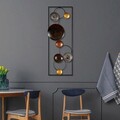 Decoratiune de perete, Textured, Metal, 90 x 32 x 4 cm, Multicolor