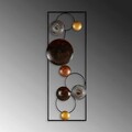Decoratiune de perete, Textured, Metal, 90 x 32 x 4 cm, Multicolor
