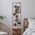 Decoratiune de perete, Textured, Metal, 90 x 32 x 4 cm, Multicolor
