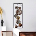 Decoratiune de perete, Textured, Metal, 90 x 32 x 4 cm, Multicolor