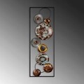 Decoratiune de perete, Textured, Metal, 90 x 32 x 4 cm, Multicolor