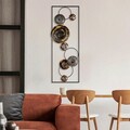 Decoratiune de perete, Textured, Metal, 90 x 32 x 4 cm, Multicolor