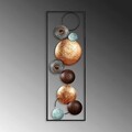 Decoratiune de perete, Textured, Metal, 90 x 32 x 4 cm, Multicolor