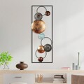 Decoratiune de perete, Textured, Metal, 90 x 32 x 4 cm, Multicolor