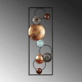 Decoratiune de perete, Textured, Metal, 90 x 32 x 4 cm, Multicolor