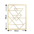 Decoratiune de perete, Moodboard 5, Metal, Dimensiune: 40 x 55 cm, Auriu
