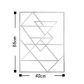 Decoratiune de perete, Moodboard 5, Metal, Dimensiune: 40 x 55 cm, Argintiu