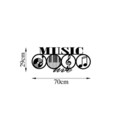 Decoratiune de perete, Music, Metal, 70 x 29 cm, Negru