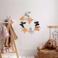 Decoratiune de perete, Butterflies, Metal, 80 x 80 x 4 cm, Multicolor