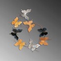 Decoratiune de perete, Butterflies, Metal, 80 x 80 x 4 cm, Multicolor