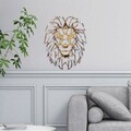 Decoratiune de perete, Lion, Metal, 40 x 50 cm, Multicolor