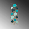 Decoratiune de perete, Catalpa, Metal, Dimensiune: 32 x 90 cm, Multicolor