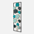 Decoratiune de perete, Catalpa, Metal, Dimensiune: 32 x 90 cm, Multicolor