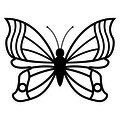 Decoratiune de perete, Butterfly 3, Metal, Dimensiune: 60 x 45 cm, Negru