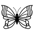 Decoratiune de perete, Butterfly 3, Metal, Dimensiune: 60 x 45 cm, Negru