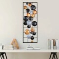 Decoratiune de perete, Camber, Metal, 90 x 32 x 4 cm, Multicolor