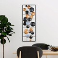 Decoratiune de perete, Camber, Metal, 90 x 32 x 4 cm, Multicolor