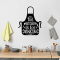 Decoratiune de perete, This Kitchen Is For Dancing, Metal, Dimensiune: 57 x 70 cm, Negru