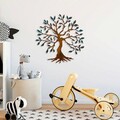 Decoratiune de perete, Tree, Metal, 60 x 60 cm, Multicolor