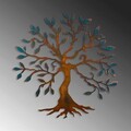 Decoratiune de perete, Tree, Metal, 60 x 60 cm, Multicolor
