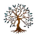 Decoratiune de perete, Tree, Metal, 60 x 60 cm, Multicolor