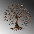Decoratiune de perete, Tree, Metal, 60 x 60 cm, Multicolor