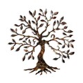 Decoratiune de perete, Tree, Metal, 60 x 60 cm, Multicolor