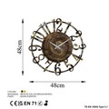 Ceas de perete, Metal Wall Clock 15, Metal, ø48 cm, Multicolor