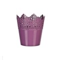 Ghiveci Koronka dantelat 16,5 cm, plastic,  mov