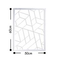 Decoratiune de perete, Moodboard 2, Metal, Dimensiune: 50 x 60 cm, Argintiu
