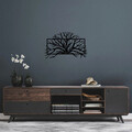 Decoratiune de perete, Tree 4, Metal, Dimensiune: 70 x 44 cm, Negru