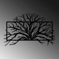 Decoratiune de perete, Tree 4, Metal, Dimensiune: 70 x 44 cm, Negru