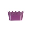 Jardiniera Koronka dantelata, plastic,  27x15x16 cm, mov