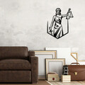 Decoratiune de perete, Justice, Dimensiune: 65 x 75 cm, Negru