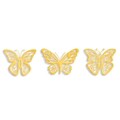 Decoratiune de perete, Butterflies 4, 32 x 26 cm, Auriu