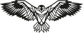 Decoratiune de perete, Eagle3, Metal, 100 x 44 cm, Negru