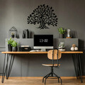 Decoratiune de perete, Monumental Tree 1, Metal, Dimensiune: 70 x 57 cm, Negru