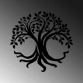 Decoratiune de perete, Tree Of Life, Metal, Dimensiune: 71 x 69 cm, Negru