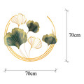 Decoratiune de perete, Weifang, Metal, Dimensiune: 70 x 70 x 7 cm, Verde / Aur