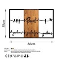 Decoratiune de perete, Respect / Your Home / Your Family / Your Love 1, Lemn/metal, Dimensiune: 88 x 57 cm, Nuc / Negru