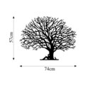 Decoratiune de perete, Monumental Tree 15, Metal, Dimensiune: 74 x 57 cm, Negru