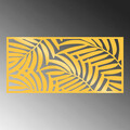 Decoratiune de perete, Decorative Panel 4, Metal, 100 x 48 cm, Auriu