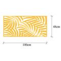 Decoratiune de perete, Decorative Panel 4, Metal, 100 x 48 cm, Auriu