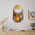 Decoratiune de perete, Ovamac, Macrame, Metal, Multicolor