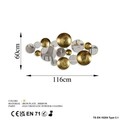 Decoratiune de perete, Infinity, Metal, Latime: 116 cm / Inaltime: 60 cm / Adancime: 4 cm, Multicolor